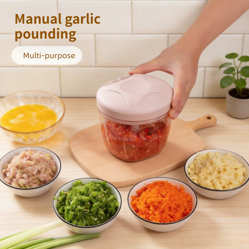 Baby Food Grinder - Grand écraseur d'ail manuel, hachoir durable