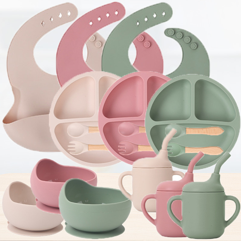 Weaning Spoon Set - Ensemble de vaisselle en silicone pour