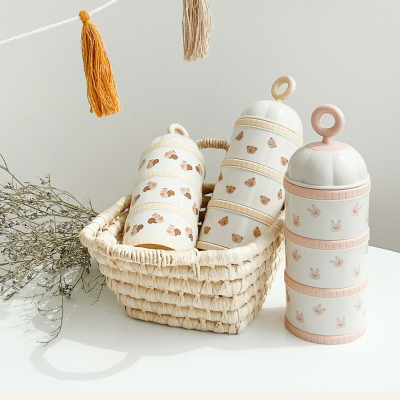 Baby Food Organizer - Boîte de lait en poudre ours