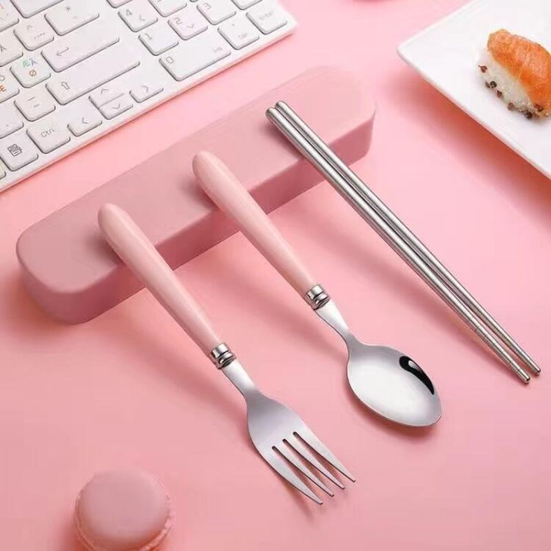 Weaning Spoon Set - Vaisselle Portable en acier inoxydable pour